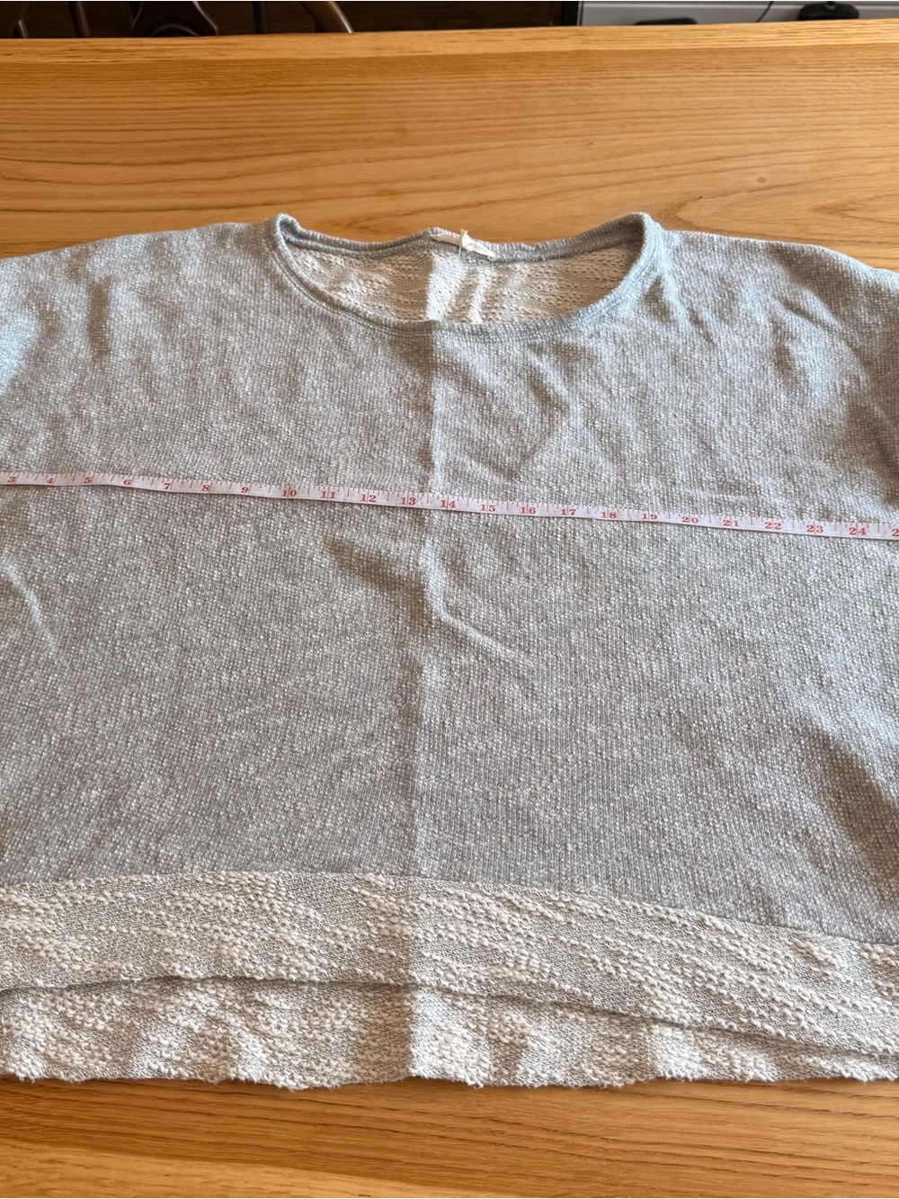 Eileen Fisher Oversized Organic Cotton Gray Boxy Crewneck Sweatshirt